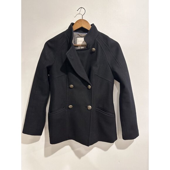 BANANA REPUBLIC Wool Blend Double Breasted Short Peacoat - Picture 2 of 6